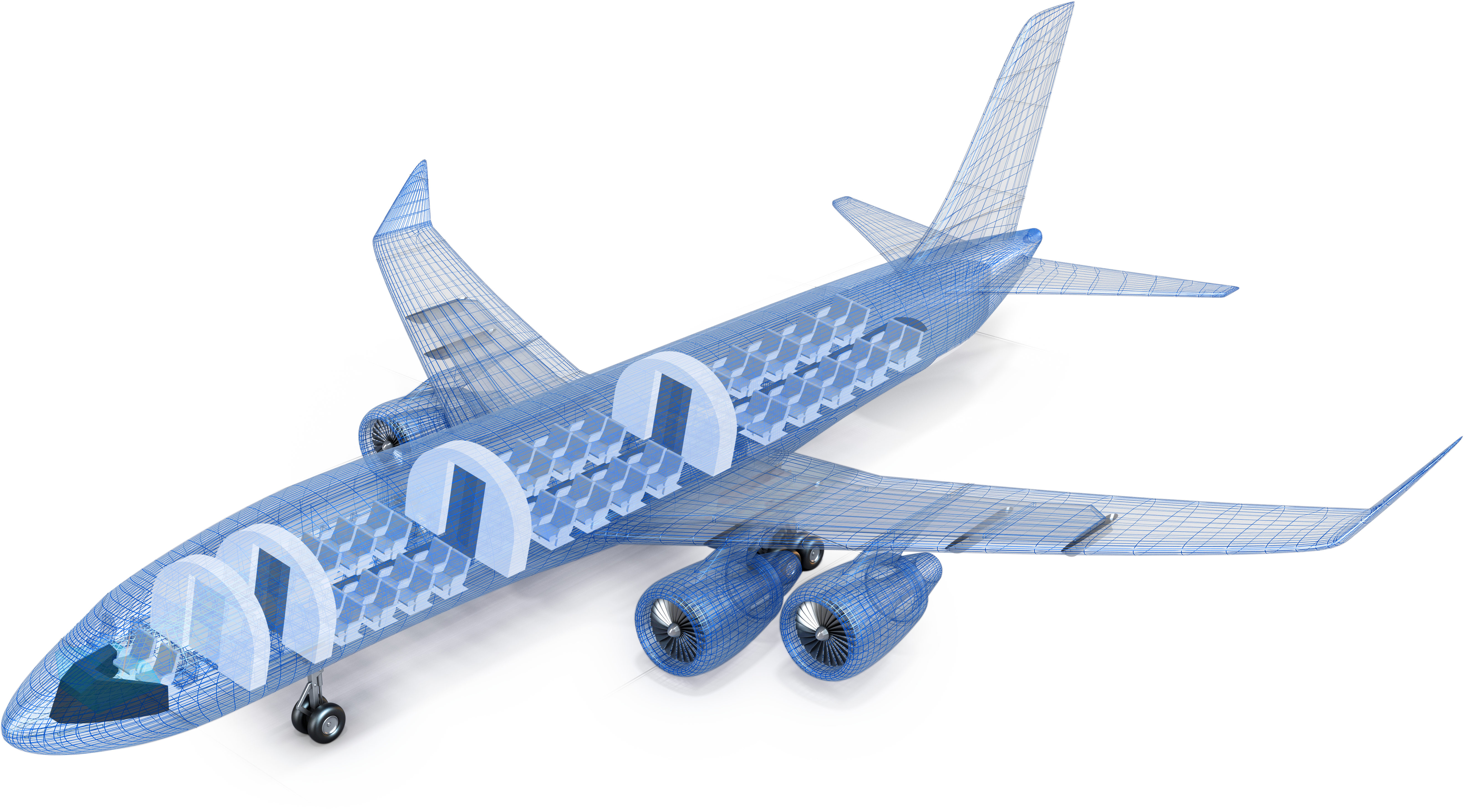 Plane wireframe image